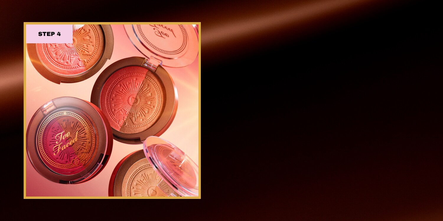 makeup products and pink hearts